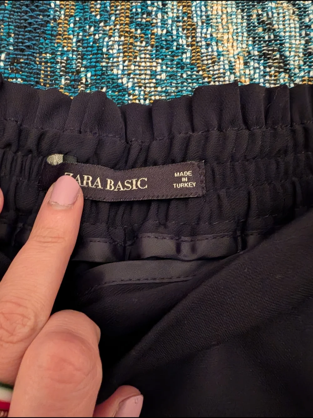 Zara Wide-Leg Black Pants - Picture 3 of 6